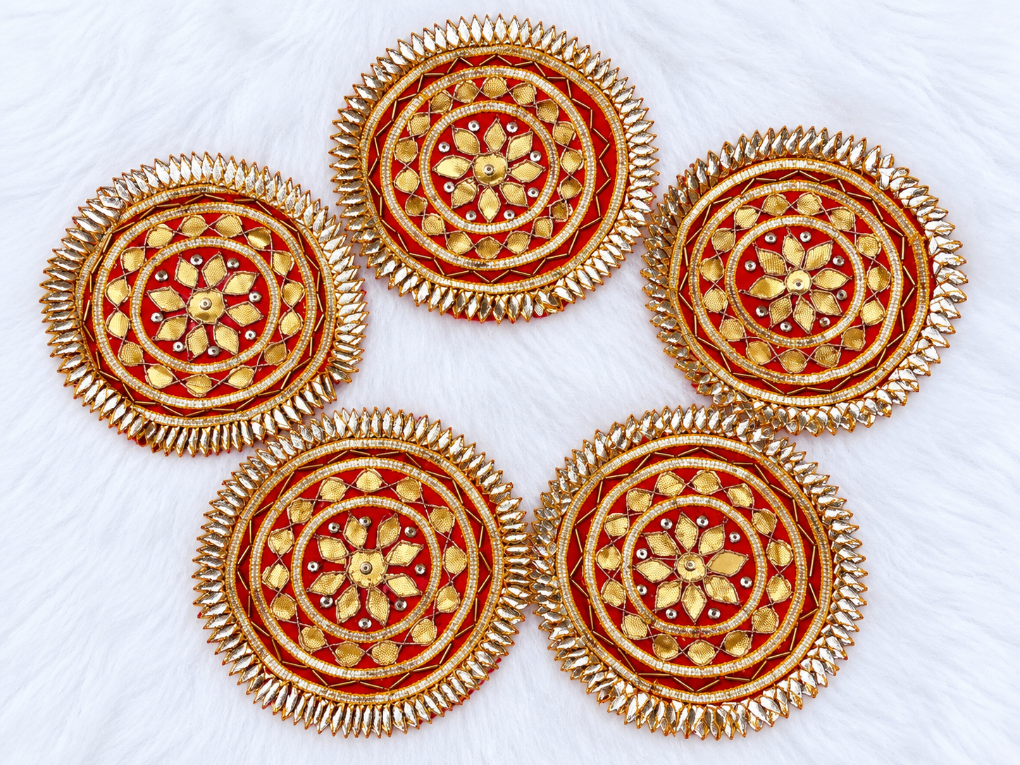 Gota Patti Embroidery Patches for Clothes, Applique Patches for Embroidery Work, Gota Flowers for Decoration, Crafts & Flowers for Dress Designing