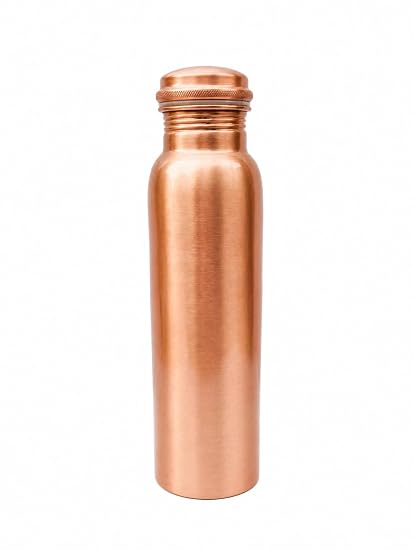 Trio Ecart 100% Pure Copper Water Bottle 1 Litre | Ayurvedic Health Benefits | Leak Proof | BPA Free | Joint-Free Design | Ideal for Home, Office, Gym & Travel